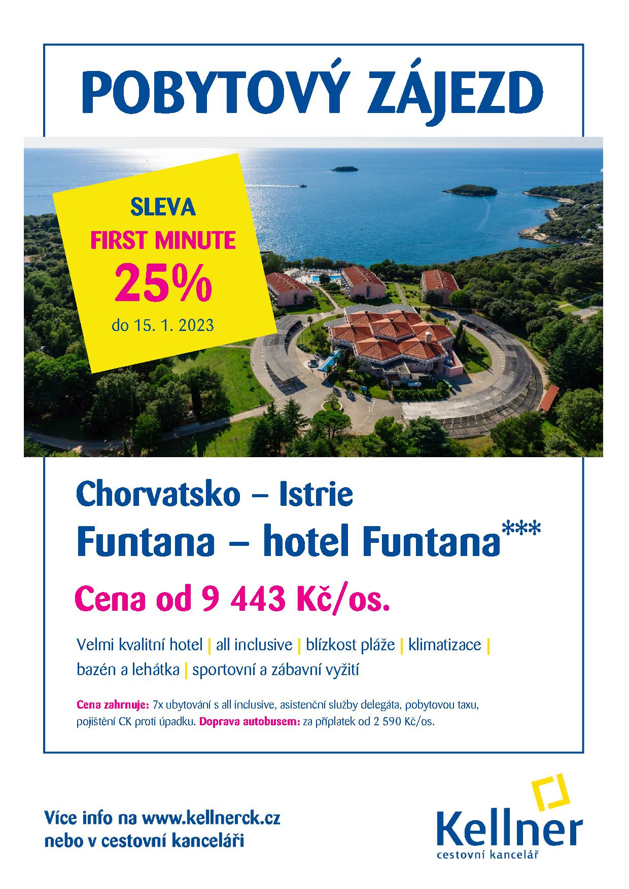 3. Chorvatsko - Funtana - hotel Funtana